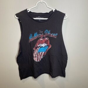The Rolling Stones women’s shirt size XXL sleeveless black (Lip print) tank top